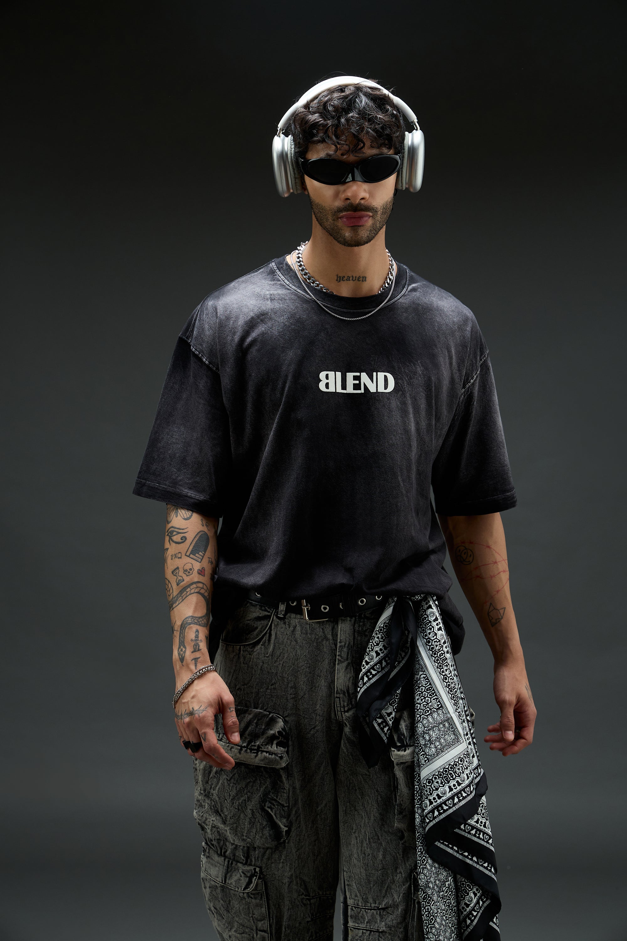Black Charcoal Wash Oversized T-shirt