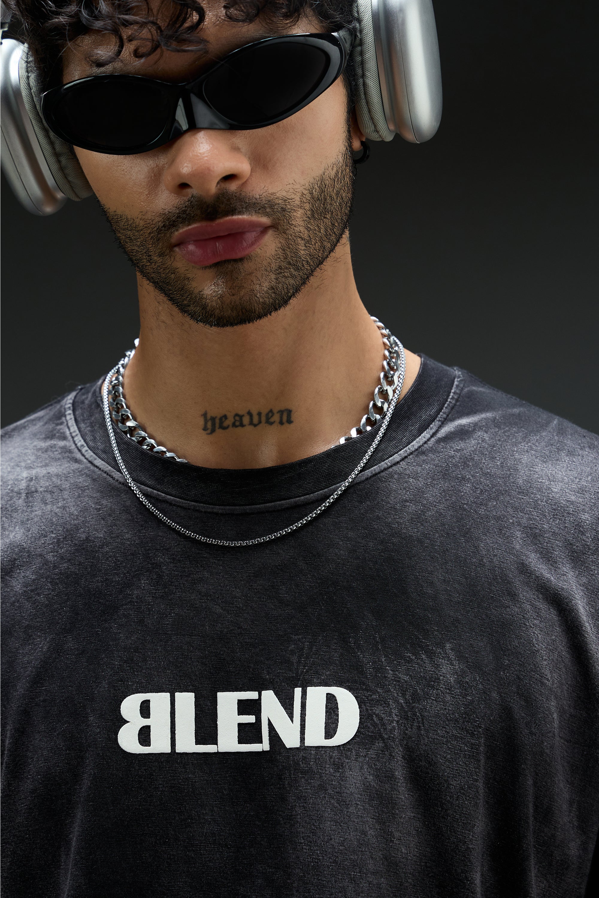 Black Charcoal Wash Oversized T-shirt