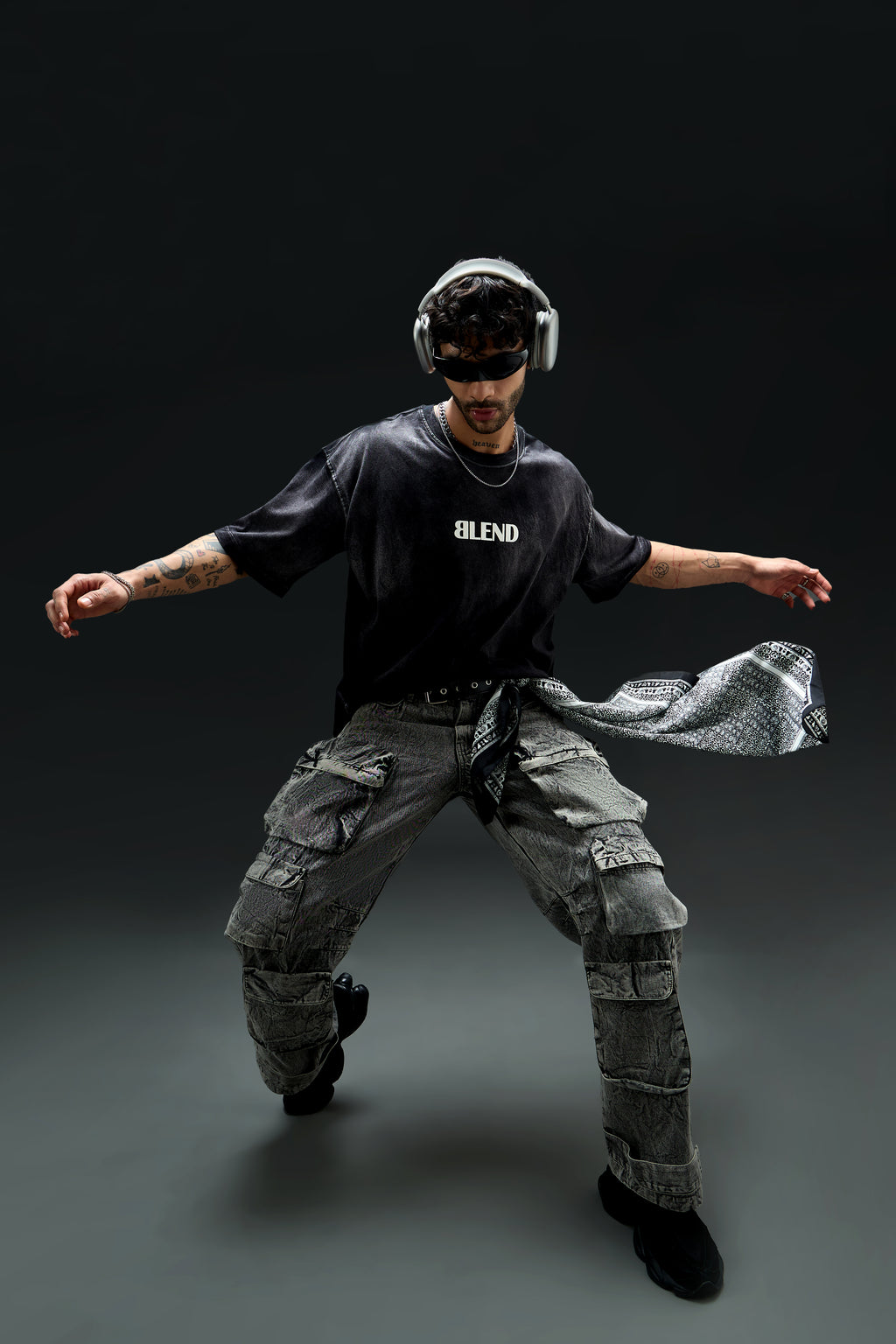 Black Charcoal Wash Oversized T-shirt