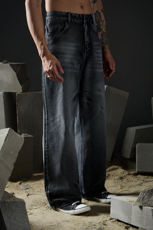 Black Charcoal Wash Denim