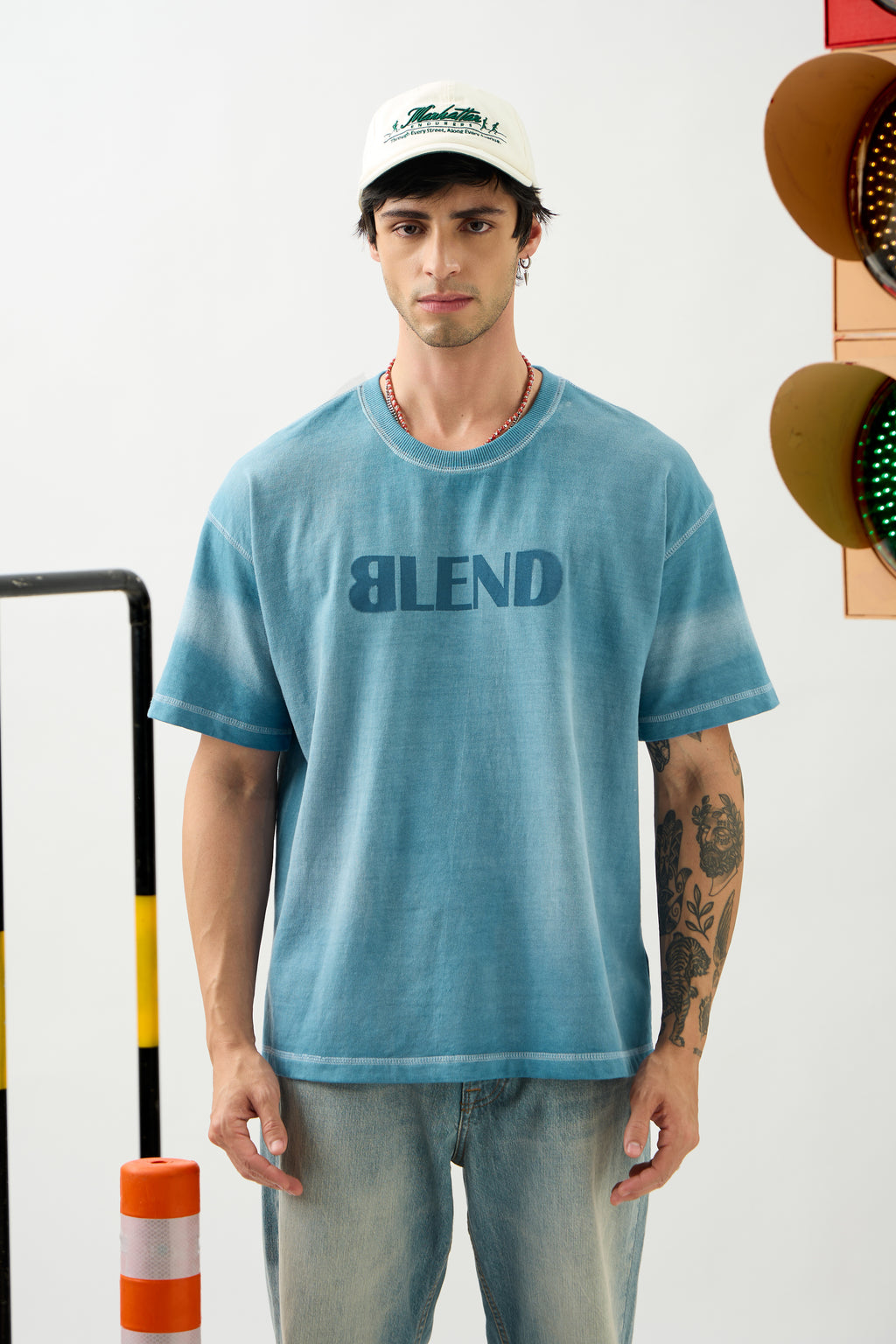 Blue Cloud Wash Tee