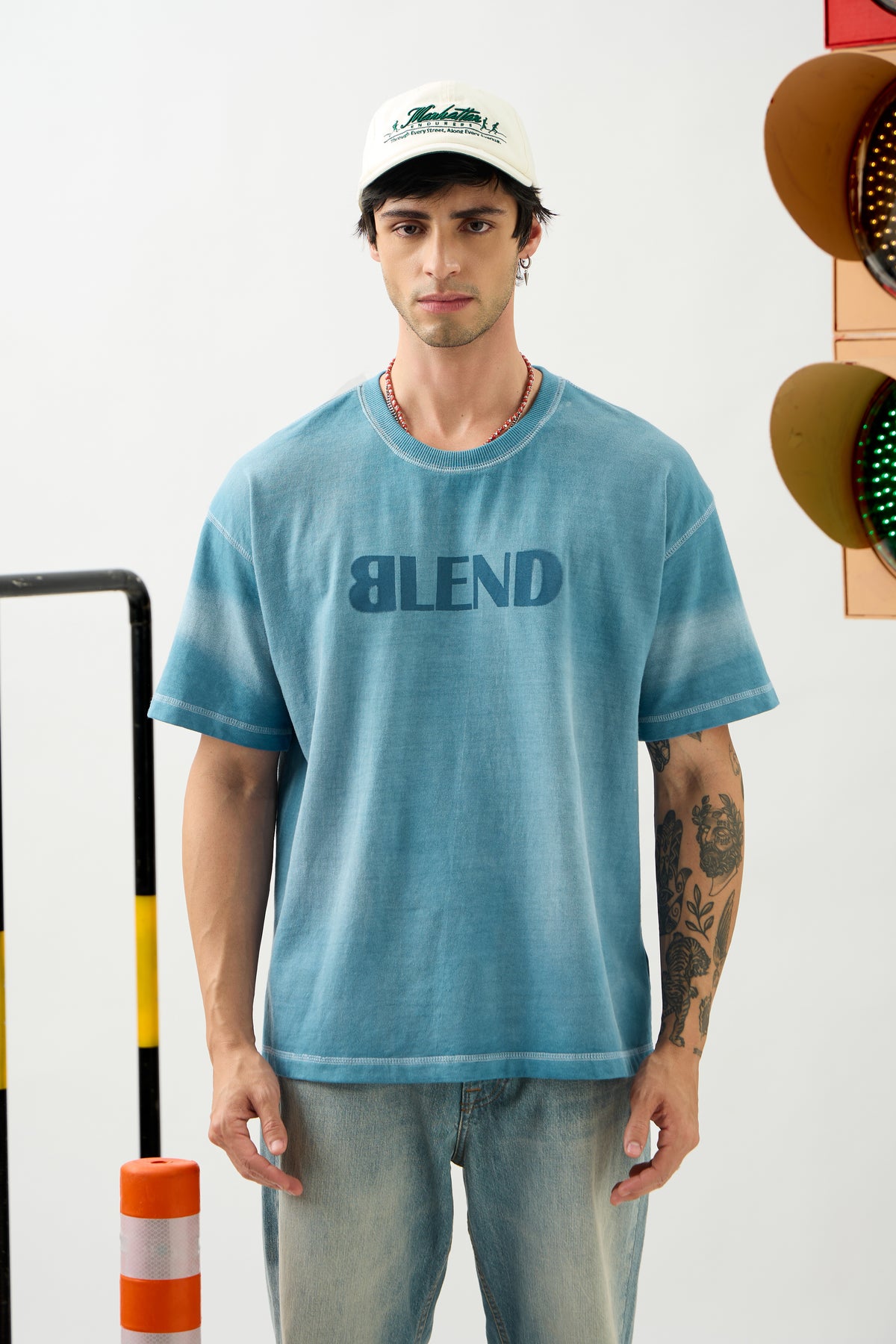Blue Cloud Wash Tee