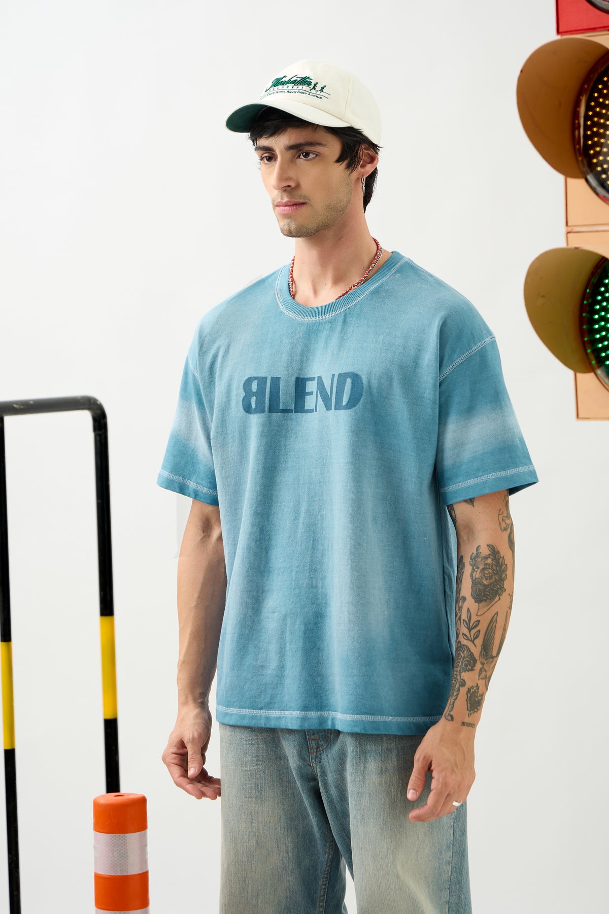 Blue Cloud Wash Tee