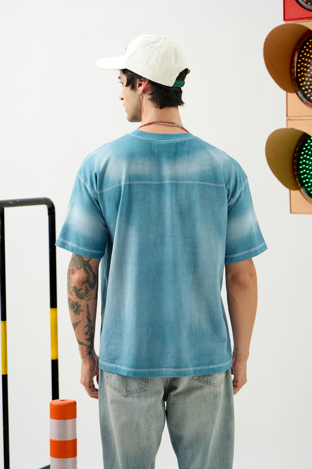 Blue Cloud Wash Tee
