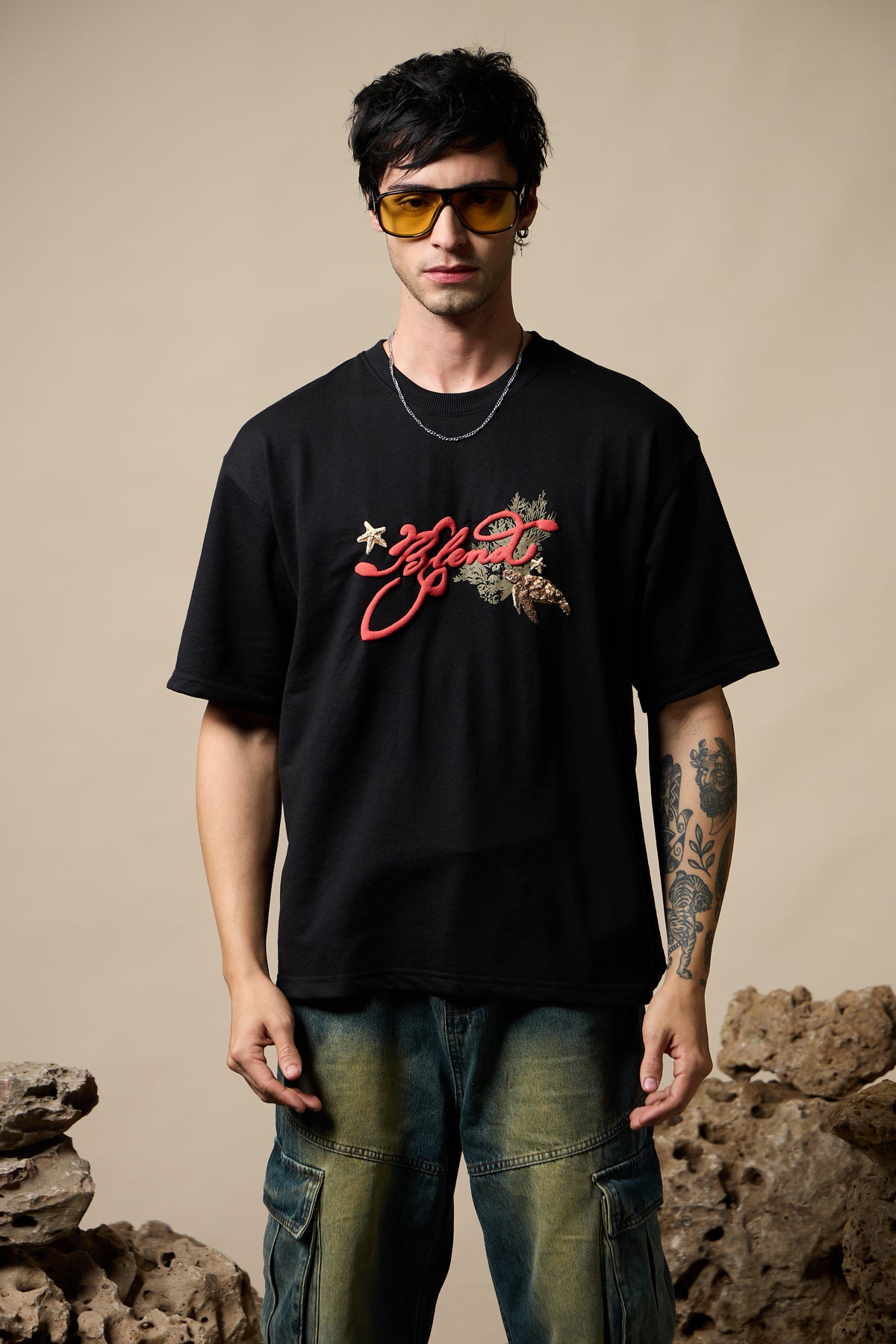 Black Ocean Turtle Tee