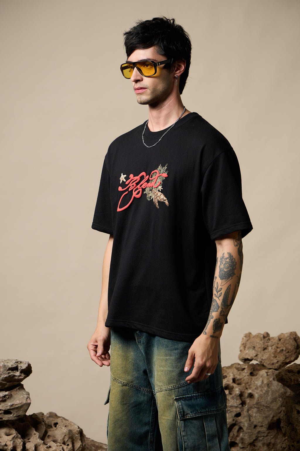 Black Ocean Turtle Tee