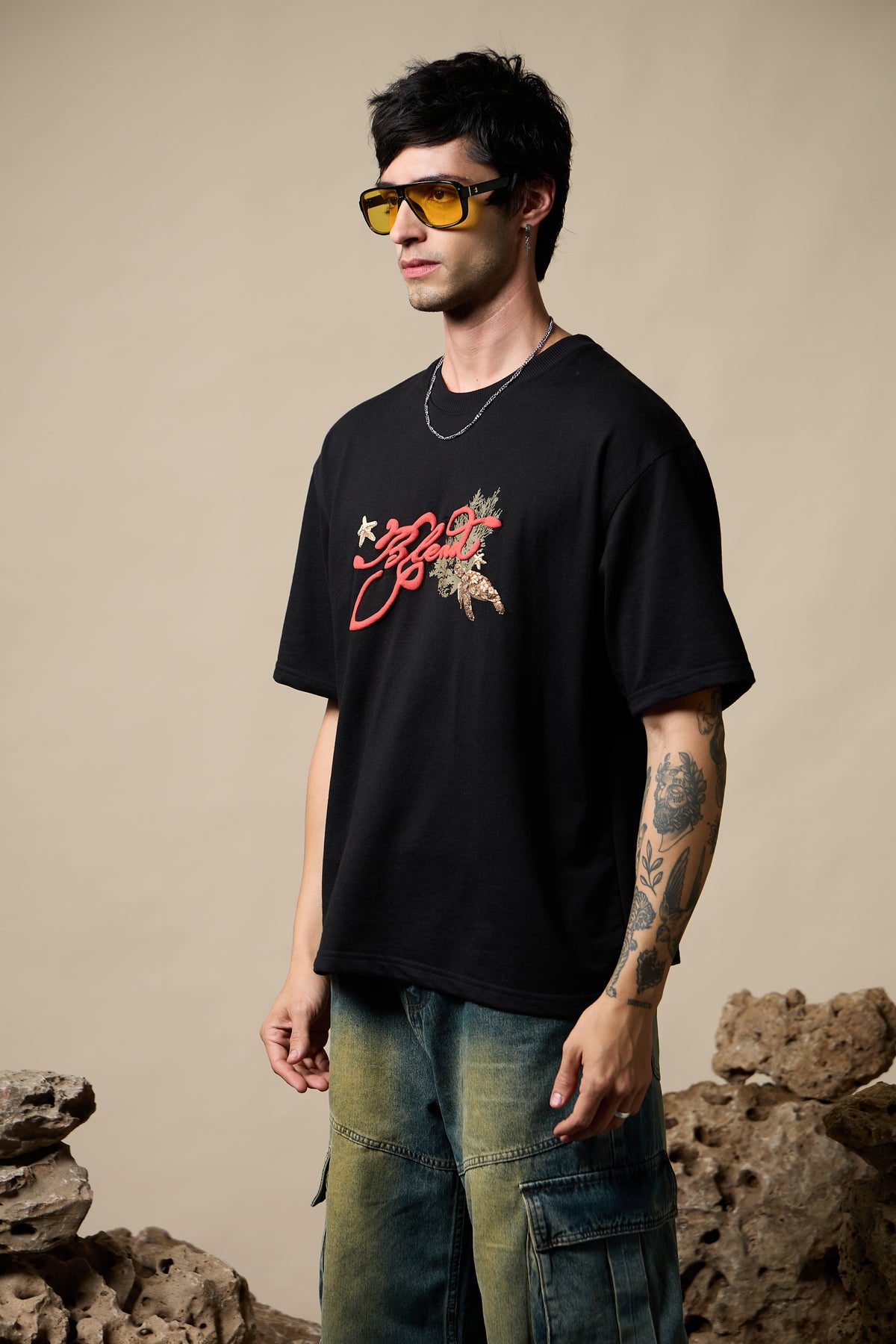 Black Ocean Turtle Tee
