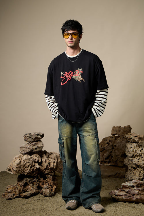 Black Ocean Turtle Tee