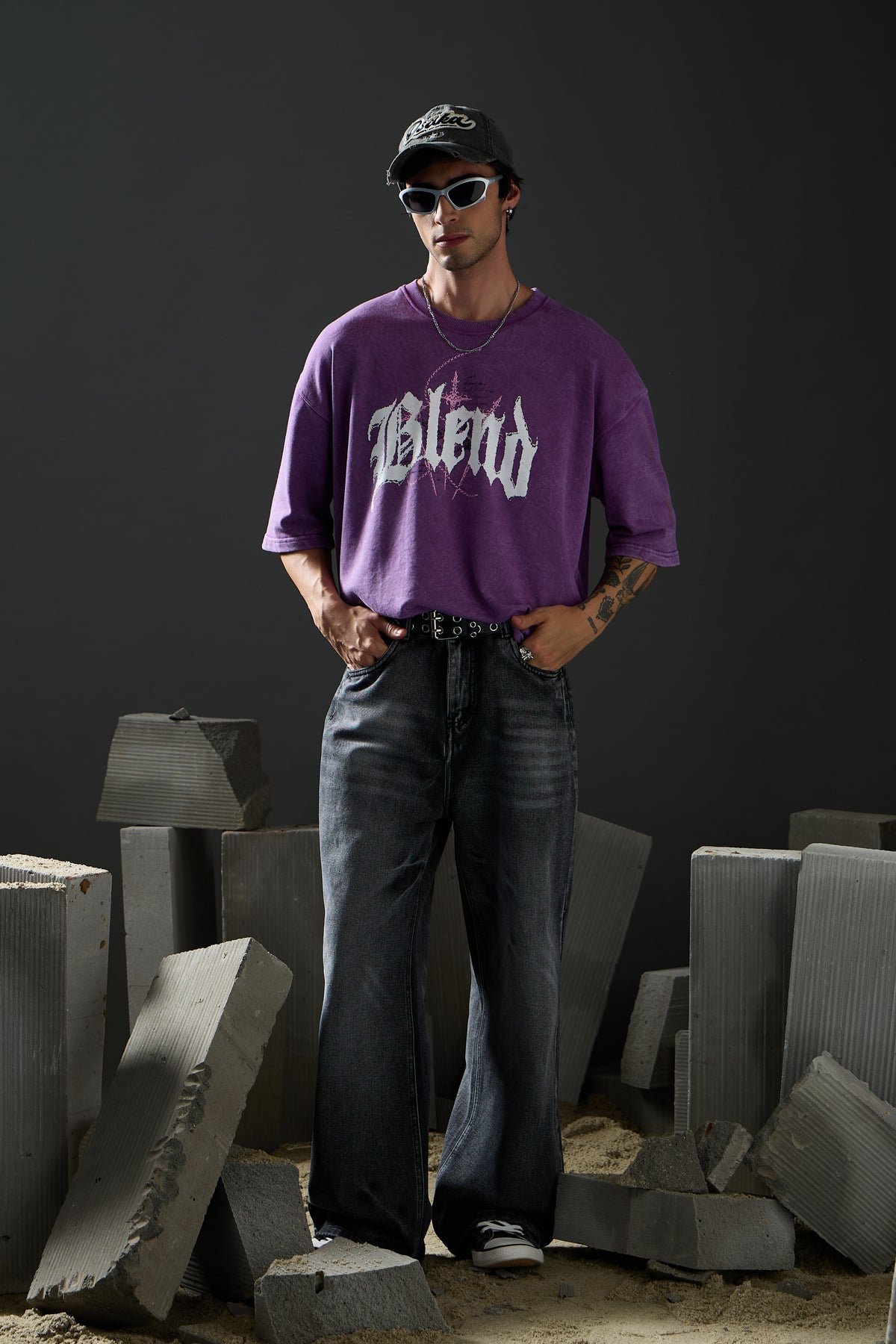 Gothic Purple Wash Tee