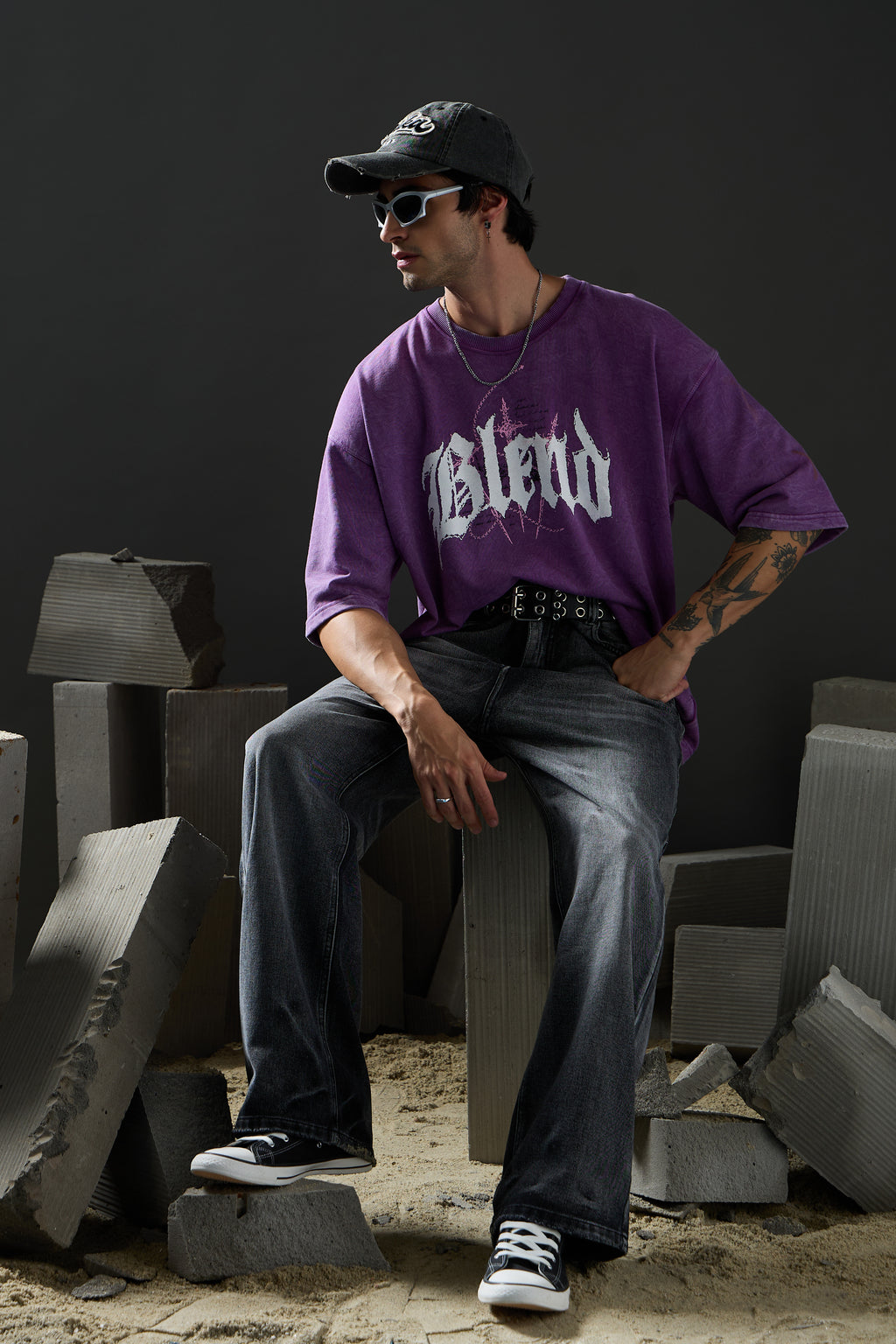 Gothic Purple Wash Tee