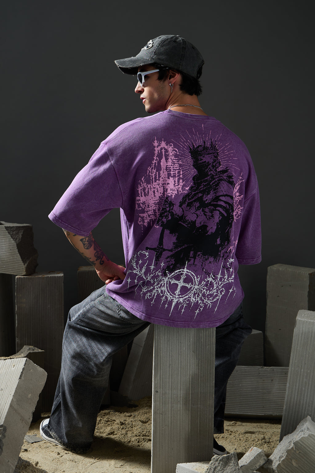 Gothic Purple Wash Tee