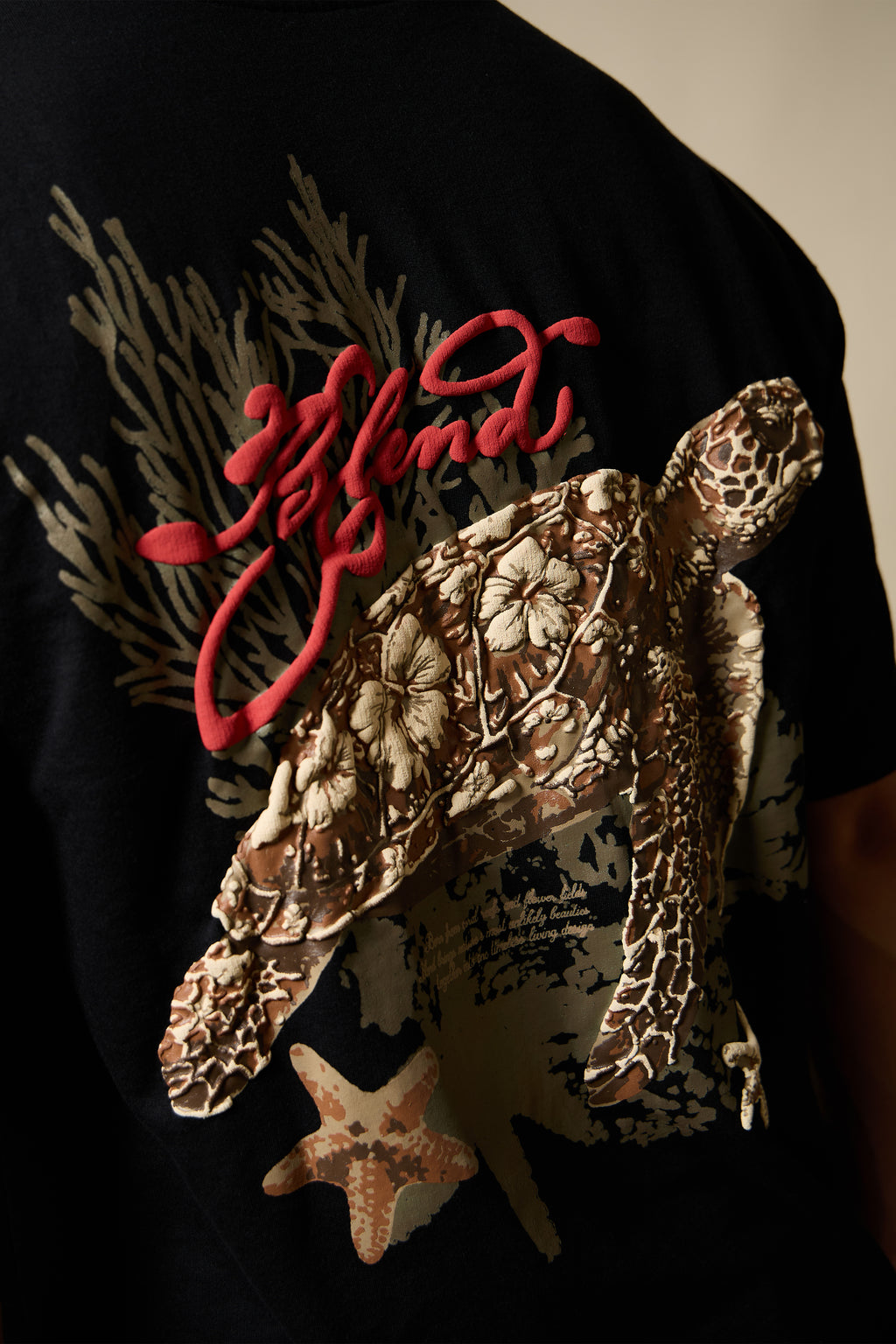 Black Ocean Turtle Tee