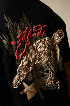 Black Ocean Turtle Tee