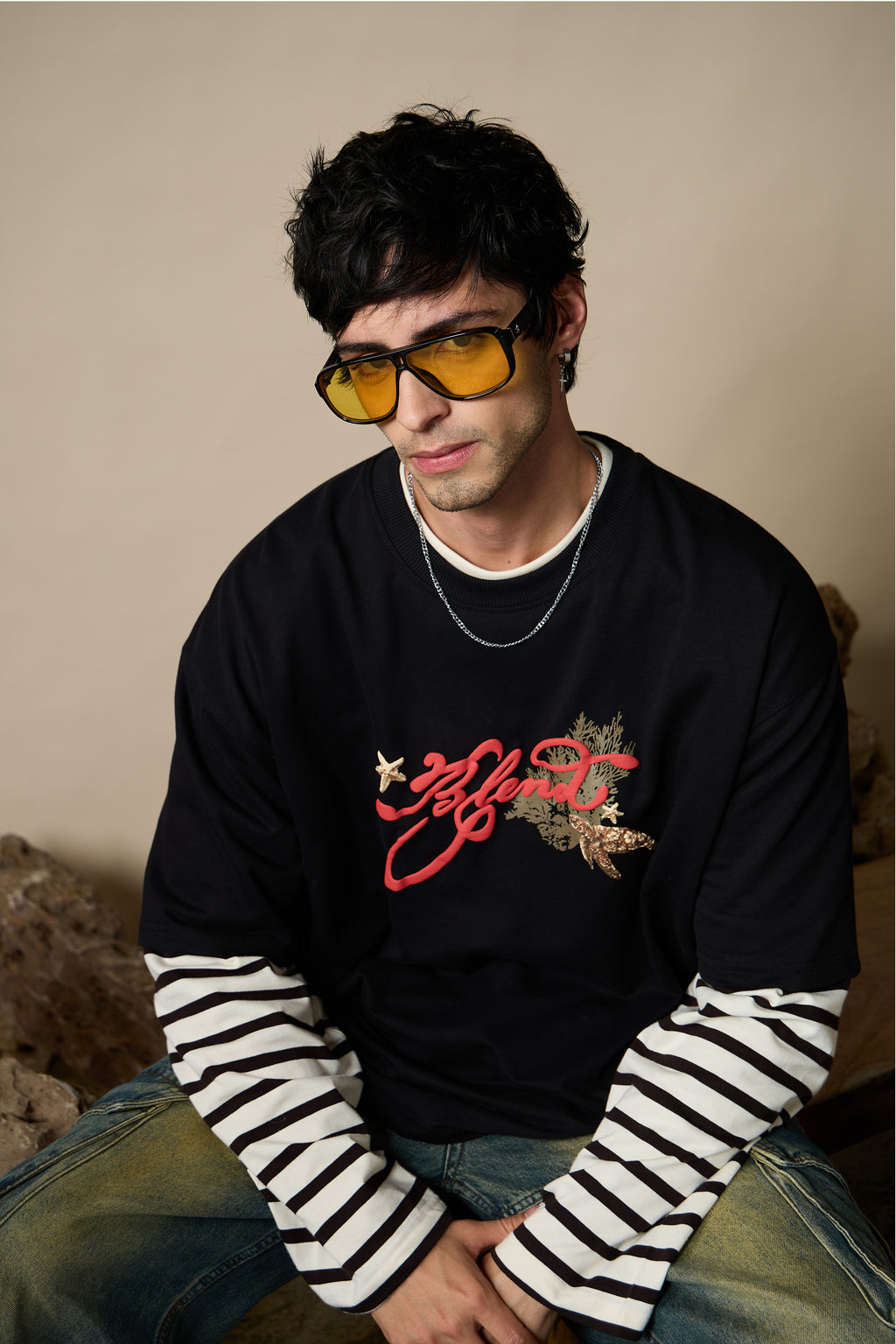 Black Ocean Turtle Tee